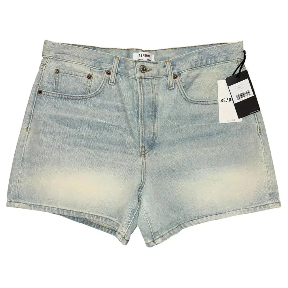 NWT Re/Done Mid-Rise Boy Denim Short Size 29 in Ranch Water Wash